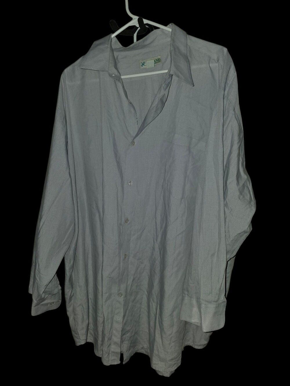 6/11/37. Haband Light Blue Men’s Button-Up Dress Shirt